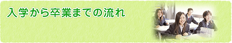 入学から卒業までの流れ