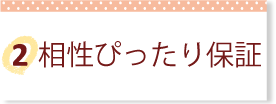 相性ぴったり保証