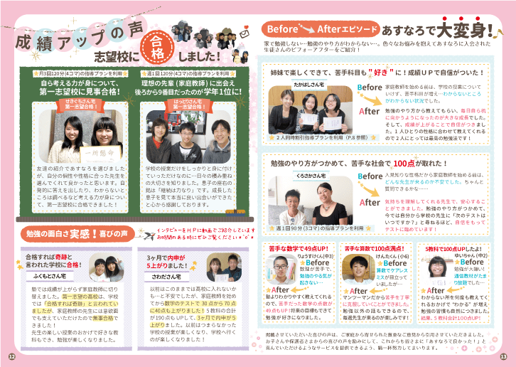 集客用パンフレットでの使用例