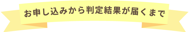 お申し込みから判定結果が届くまで