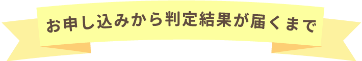 お申し込みから判定結果が届くまで