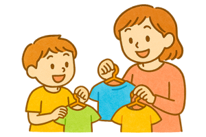 自分で服を決める男の子