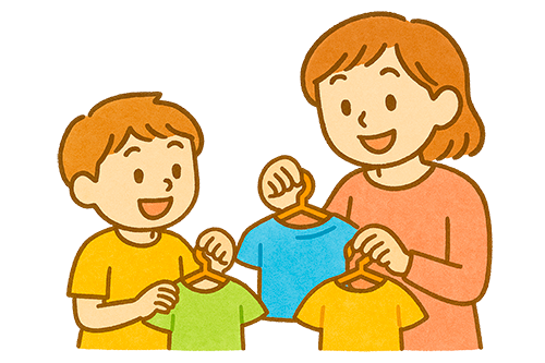 自分で服を決める男の子