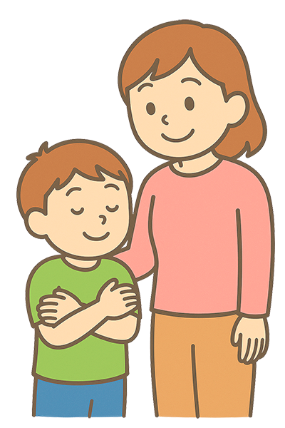 自分の感覚に気づこうとする男の子