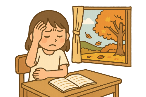季節の変わり目で調子が悪い女の子