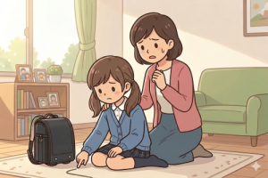 不登校気味な娘を心配する母親