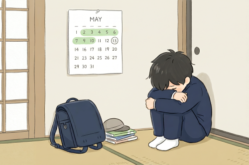 5月病でゴールデンウイーク明けに学校に行きたくない男の子