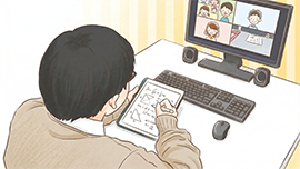 LINE指導のイメージイラスト