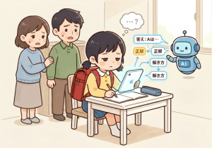 AIに頼りすぎて勉強の仕方がわからなくなった娘を心配する両親
