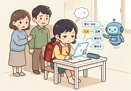AIに頼りすぎて勉強の仕方がわからなくなった娘を心配する両親