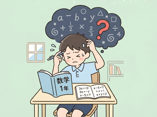 算数から数学に変わり壁にぶつかった男の子