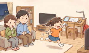 多動の特性がある娘が勉強についていけないことを心配する両親