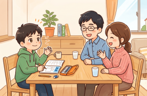 両親の見守りで勉強が好きになるきっかけをつかんだ男の子