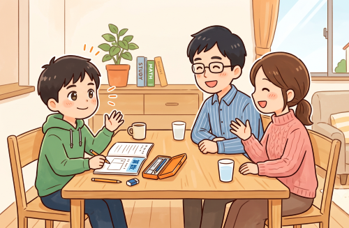 両親の見守りで勉強が好きになるきっかけをつかんだ男の子